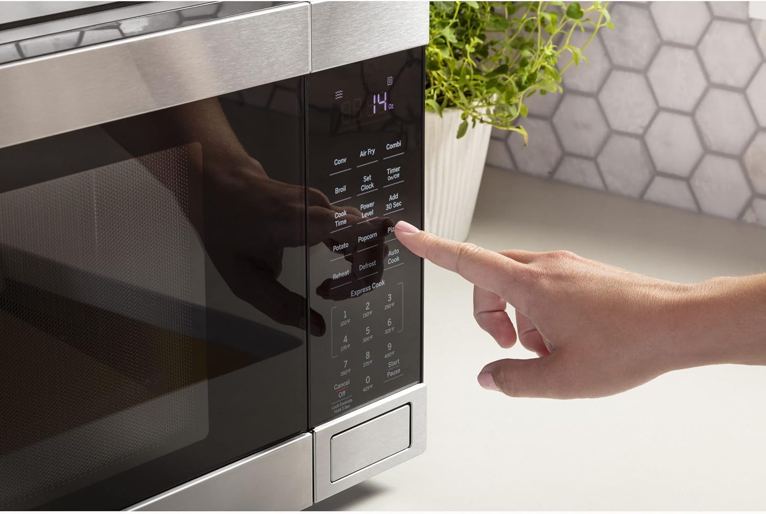 3-in-1 Countertop Microwave Oven Complete With Air Fryer Broiler & Convection Mode 1.0 Cubic Feet Capacity 1050 Watts Kitchen Essentials for the Dorm Room or Countertop,Stainless Steel