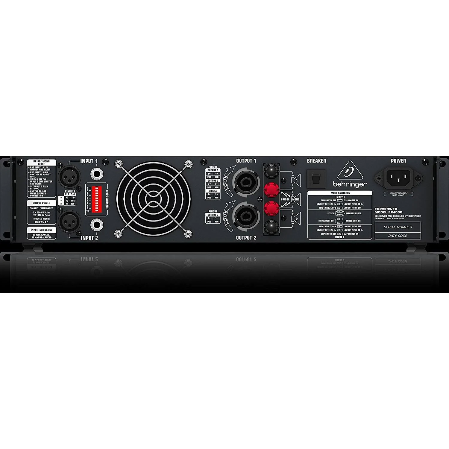Behringer Europower Ep4000 Power Amplifier