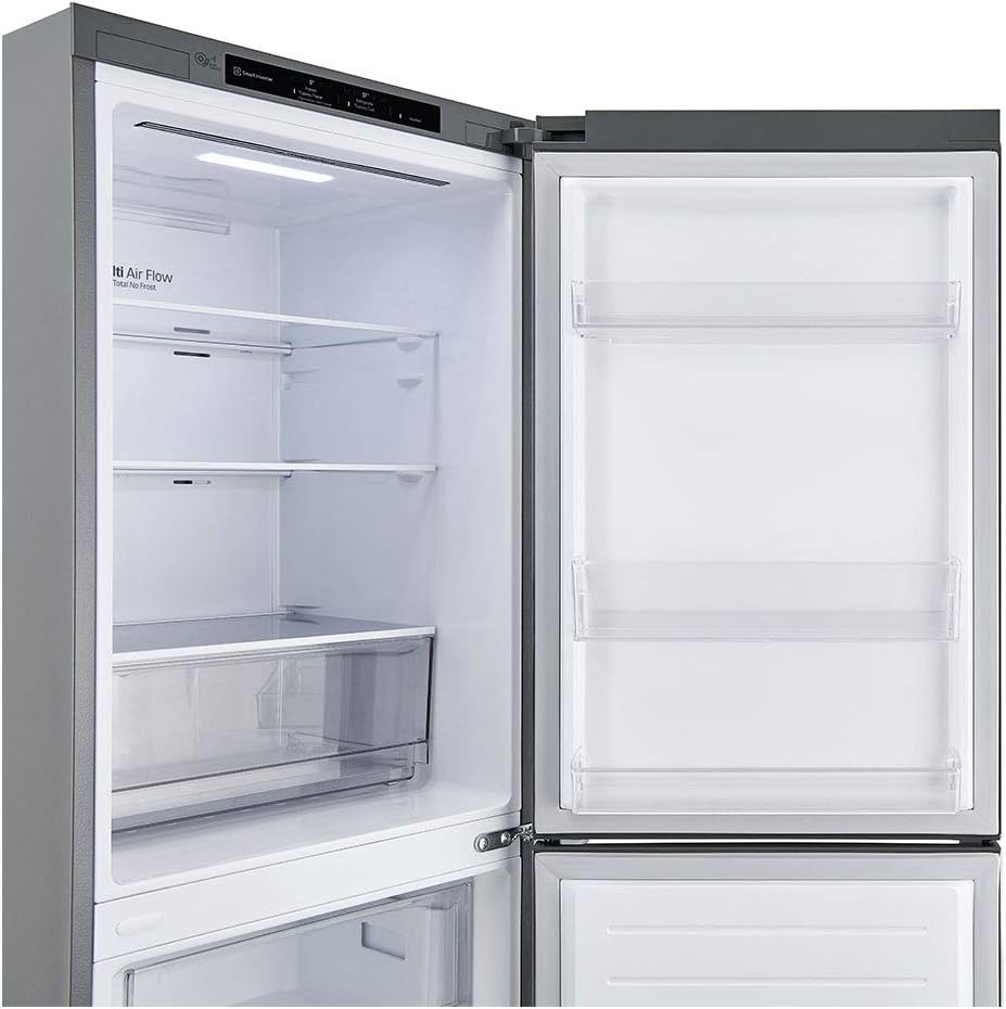 LG LRBNC1104S 24" Bottom Freezer Refrigerator with 10.8 Cu. Ft. Capacity, Door Cooling+, Smart Inverter Compressor, Tempered Glass Shelves, Digital Controls, PrintProof™ Finish, ENERGY STAR® Qualified