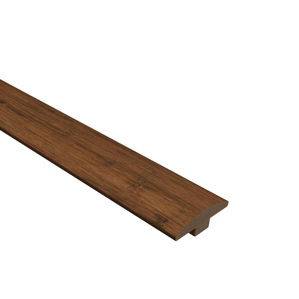 Cali Bamboo Aged Amber 1.96-in x 72.04-in Wood Floor T-Moulding in Brown | 7214006519