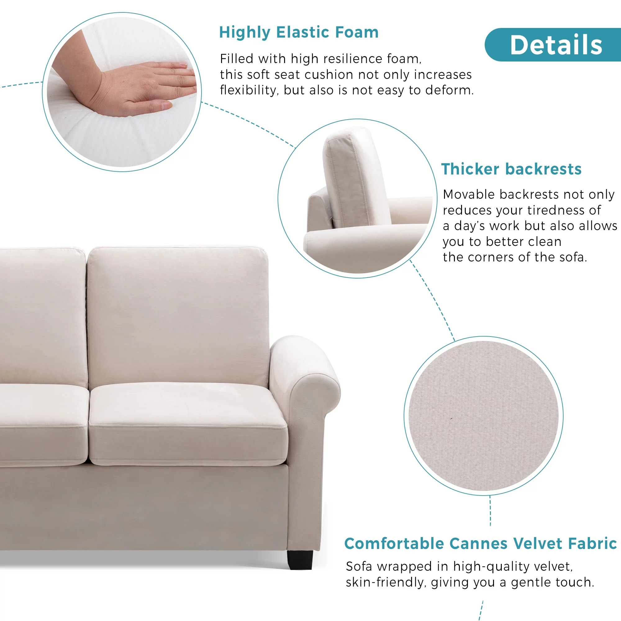 CoSoTower 58.3" Pull Out Sofa Bed,Sleeper Sofa Bed with Premium Twin Size Mattress Pad,2-in-1 Pull Out Couch Bed,Loveseat Sleeper for Living Room,Small Apartment, Beige White