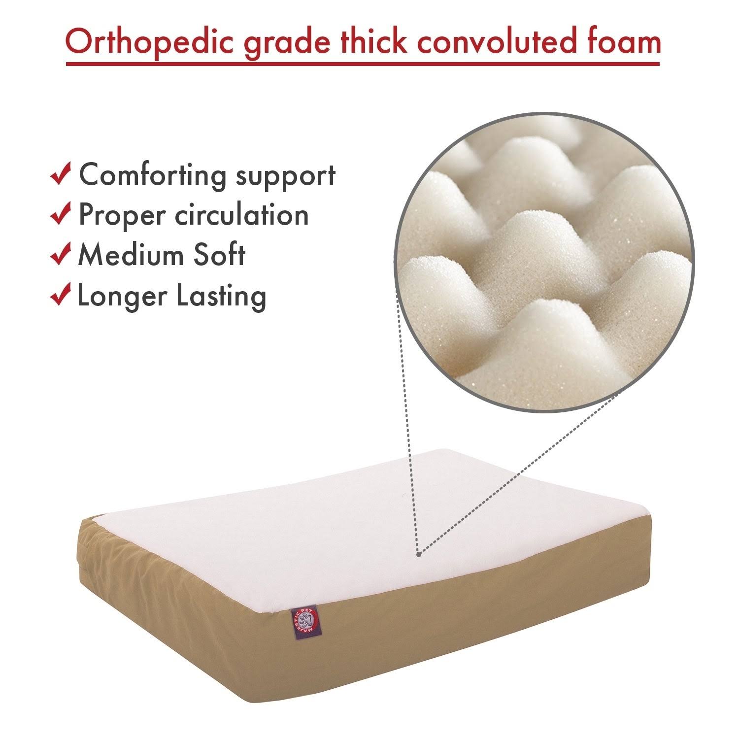 Majestic Pet Orthopedic Double Pet Bed Red