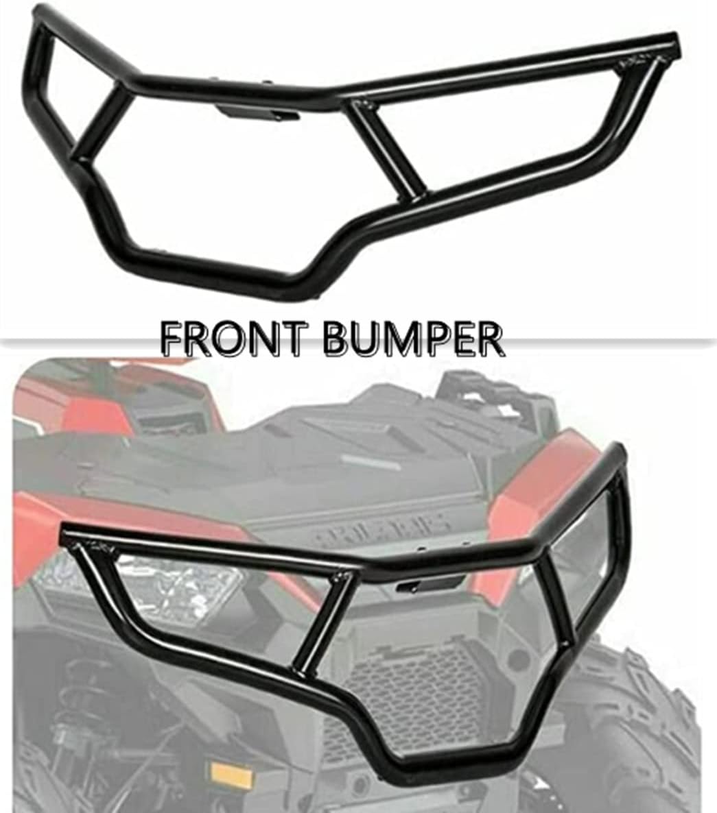 KINTOP ATV Front and Rear Bumper Fit for 2014-2020 Polaris Sportsman 450 570 and ETX Brush Bumper Protector, 2pcs