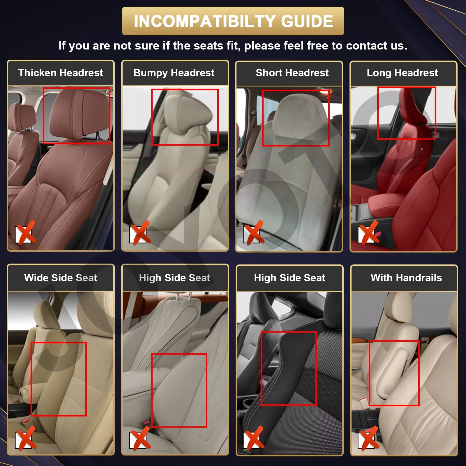 For Honda Car Seat Cover 5 Seats Full Set, Durable Waterproof Seat Protector, Pu Leather Seat Cushion Cover for CR-V/ Civic/ Insight/ Accord/ Crosstour Black - Curated Treasures Market