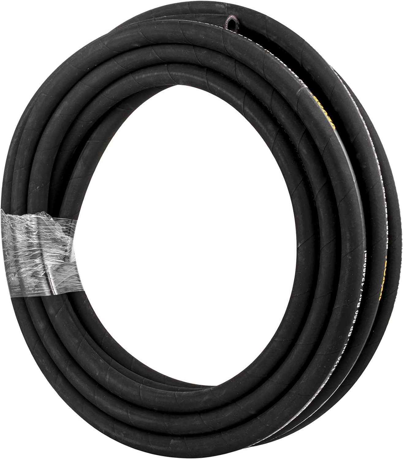 VEVOR Hydraulic Hose 1/4 inch x 100 ft, Coiled Hydraulic Hose 5800 PSI, Rubber Hydraulic Hose with 2 High-Tensile Steel Wire Braid, Bulk Hydraulic Hose -20℃ to 140℃, Hydraulic Oil Flexible Hose Pack of 2