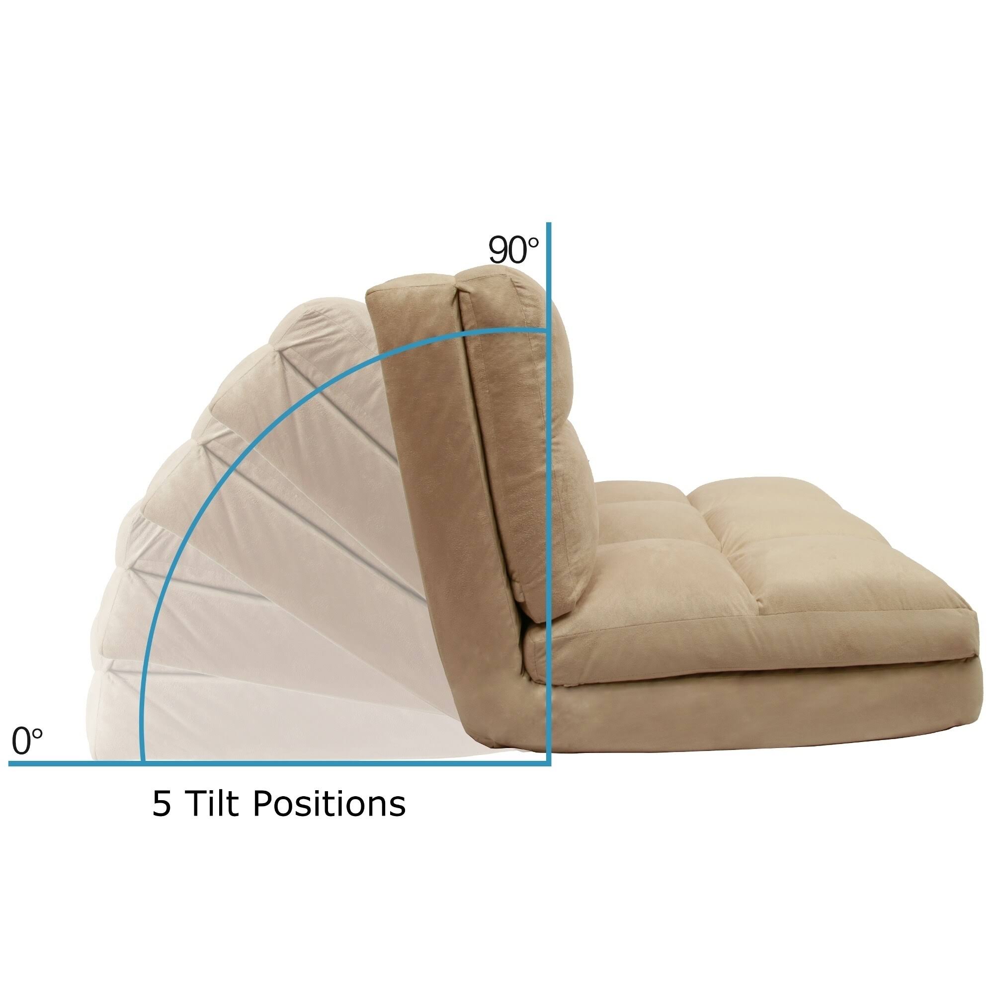 Loungie Microsuede 5-Position Convertible Flip Chair/ Sleeper (Purple)