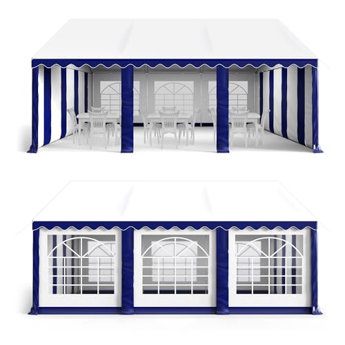 GREEN PARTY 20x40FT Party Tent Heavy Duty, Large Wedding Event Shelters with 7 Carry Bags & Removable Sidewalls, Outdoor Canopy Gazebo Commercial Tents for Parties Carport Camping Garden Patio