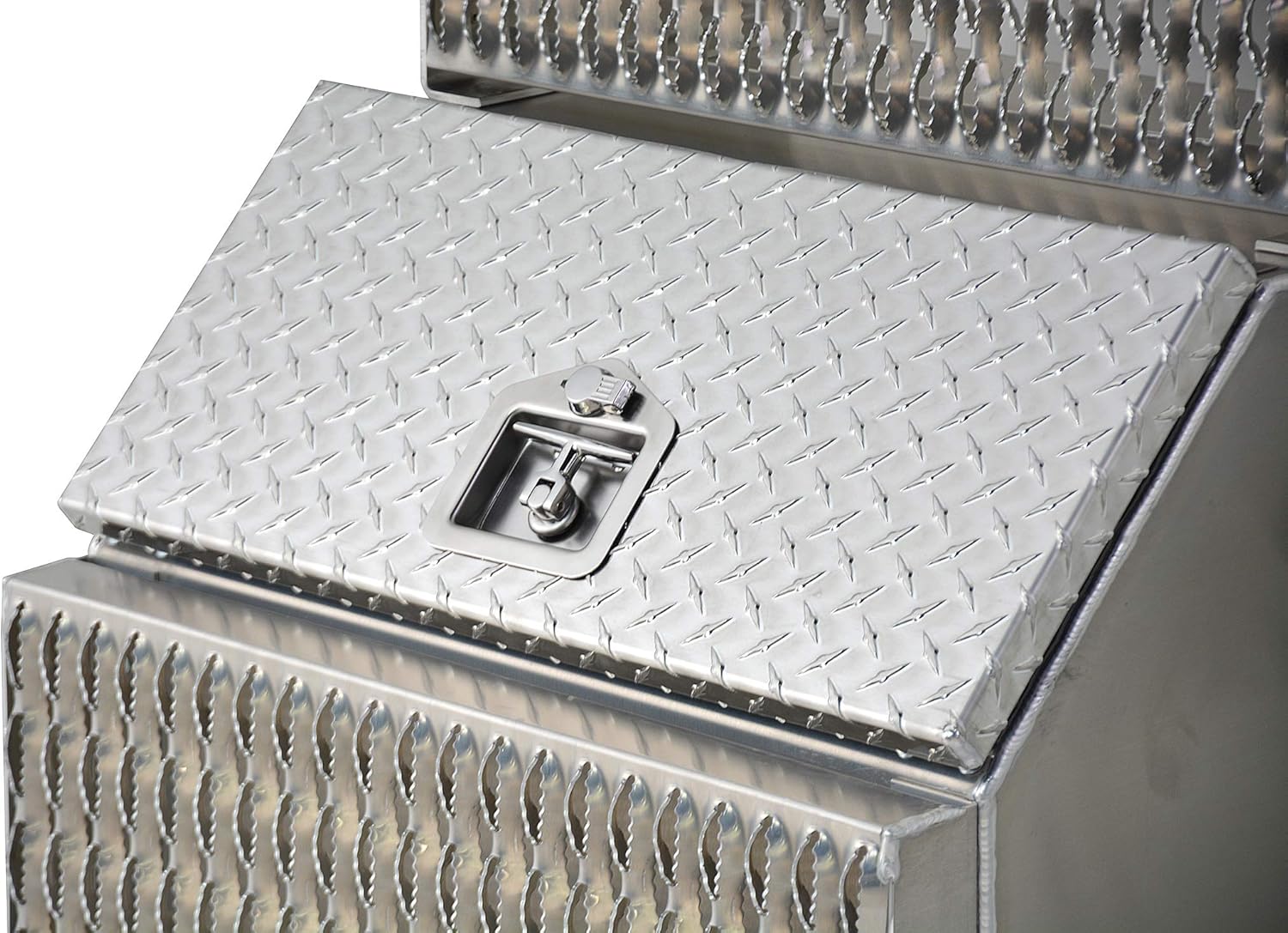 Heavy Duty Aluminum Semi Truck Side Storage Saddle Step Box / 24"" L x 25"" W x 28"" H