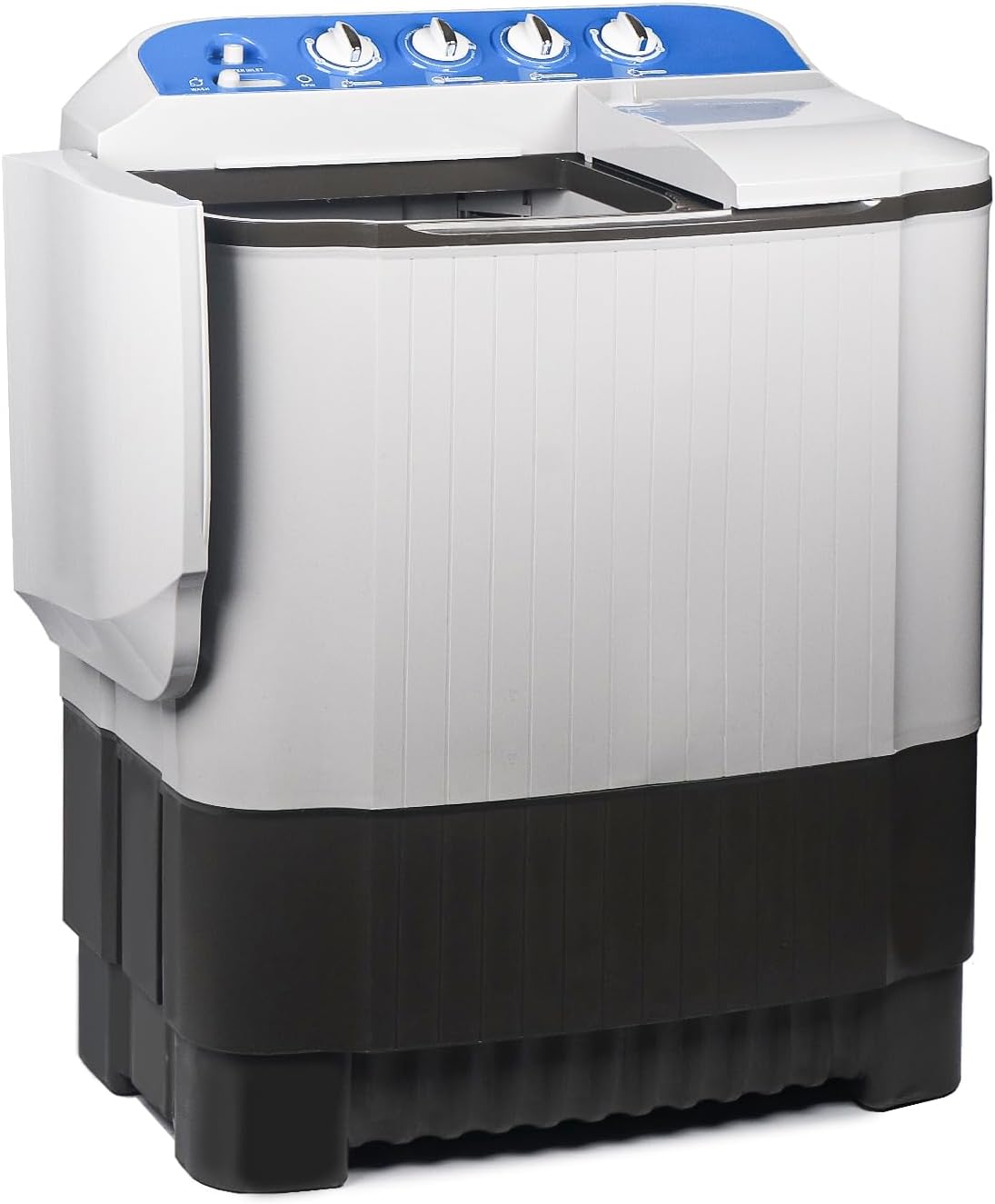 Portable Washing Machine, 15.5 Lbs Semi-Automatic Washer with twin Tub (Wash and Spin Dry), Compact Laundry Washer for Apartments, Dorm, RV