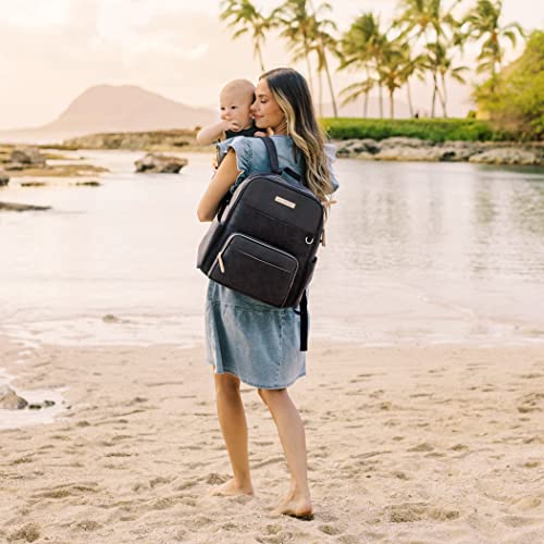 Petunia Pickle Bottom Sync Backpack | Diaper Bag | Diaper Bag Backpack for Parents | Top-Selling Stylish Baby Bag | Sophisticated and Spacious Backpack for On The Go Moms | Mink