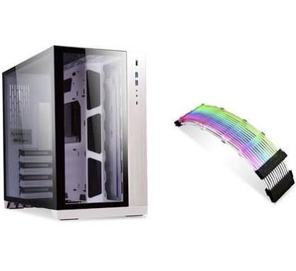 Lian-li Case PC-O11DW Strimer Edition TG 3.5x22x3/2.5x22x6 Slotx8 EATX/ATX/mATX White Retail