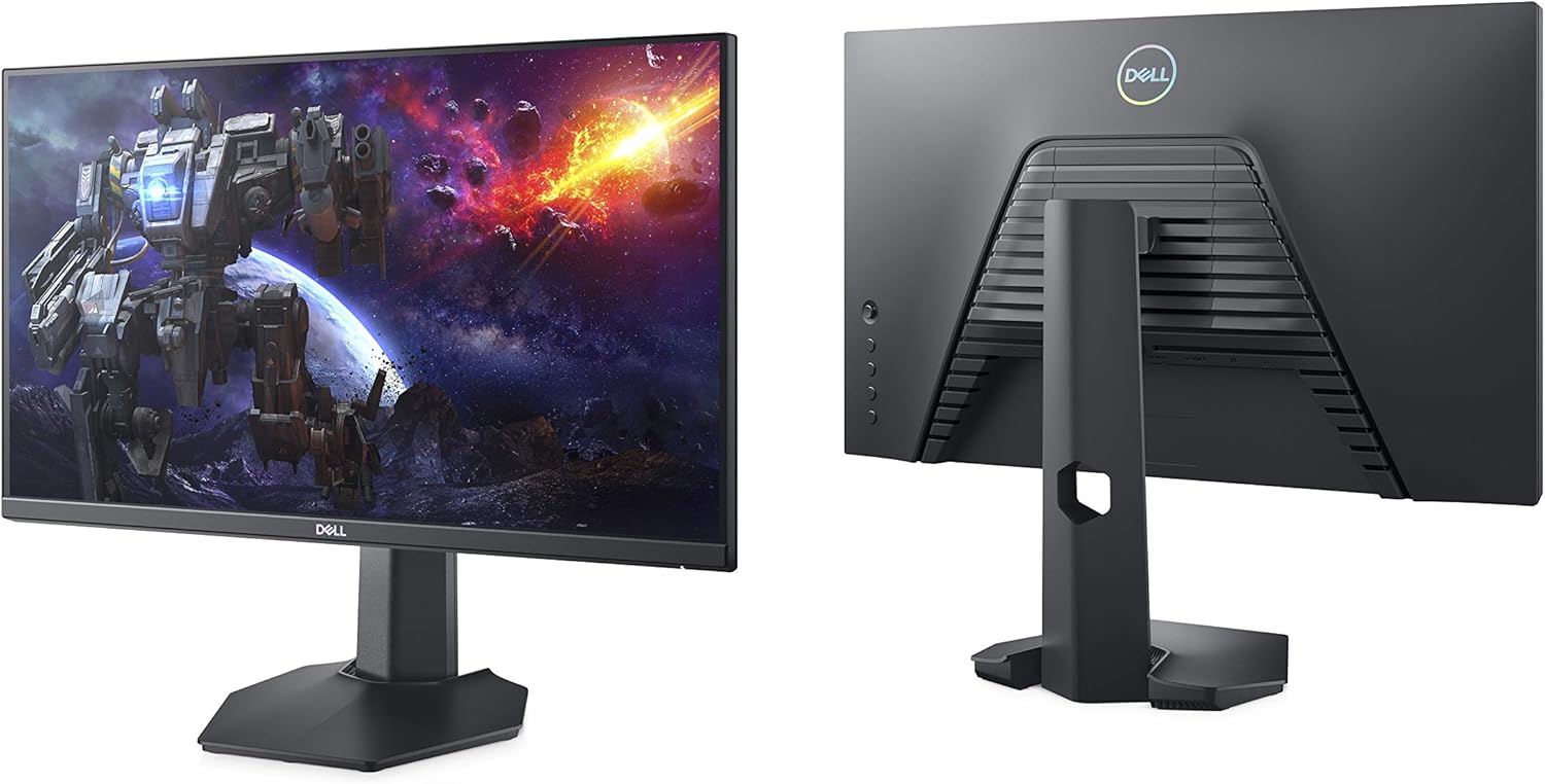 Dell 144Hz Gaming Monitor FHD 24 Inch Monitor - 1ms Response Time, LED Edgelight System, AMD FreeSync Premium, VESA, Gray - S2421HGF