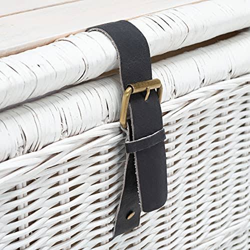 Safavieh Kestin Rattan Storage Trunk - White/Brown