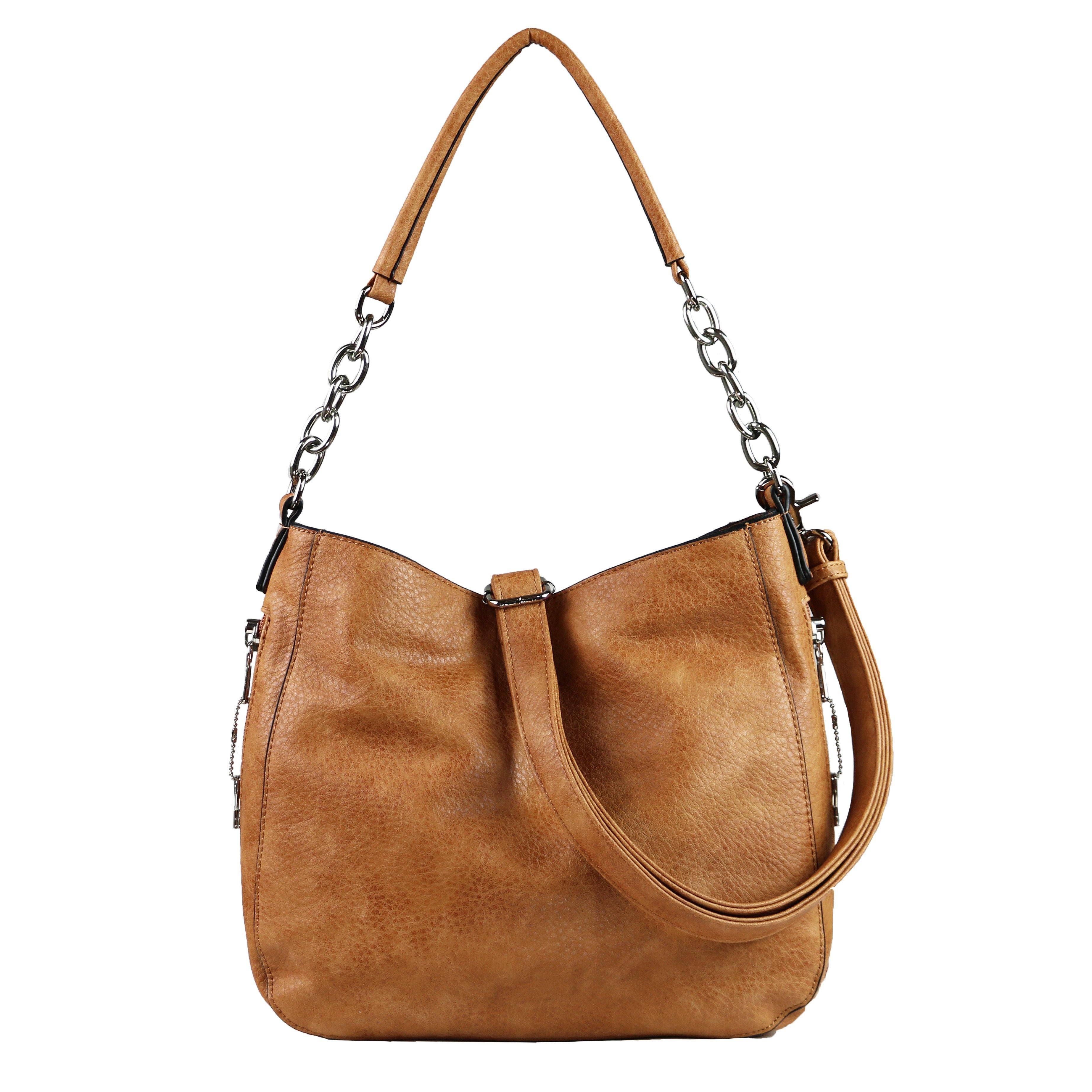 Concealed Carry Ashley Chain Hobo by Lady Conceal Cinnamon