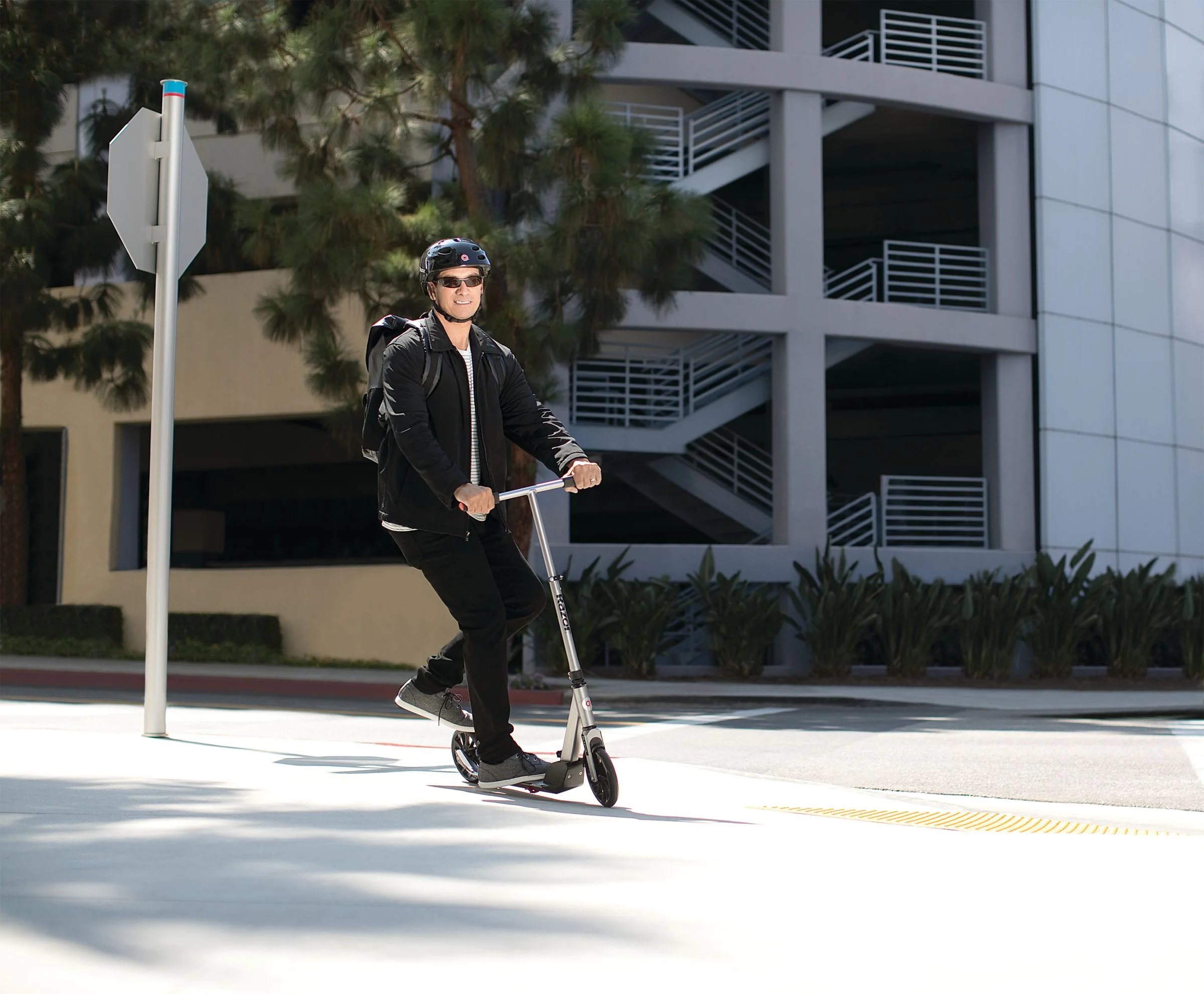 Razor A5 Prime Folding Kick Scooter, 8" Wheels, Anodized Aluminum,  for Kids, Teens, Adults up to 220 lb