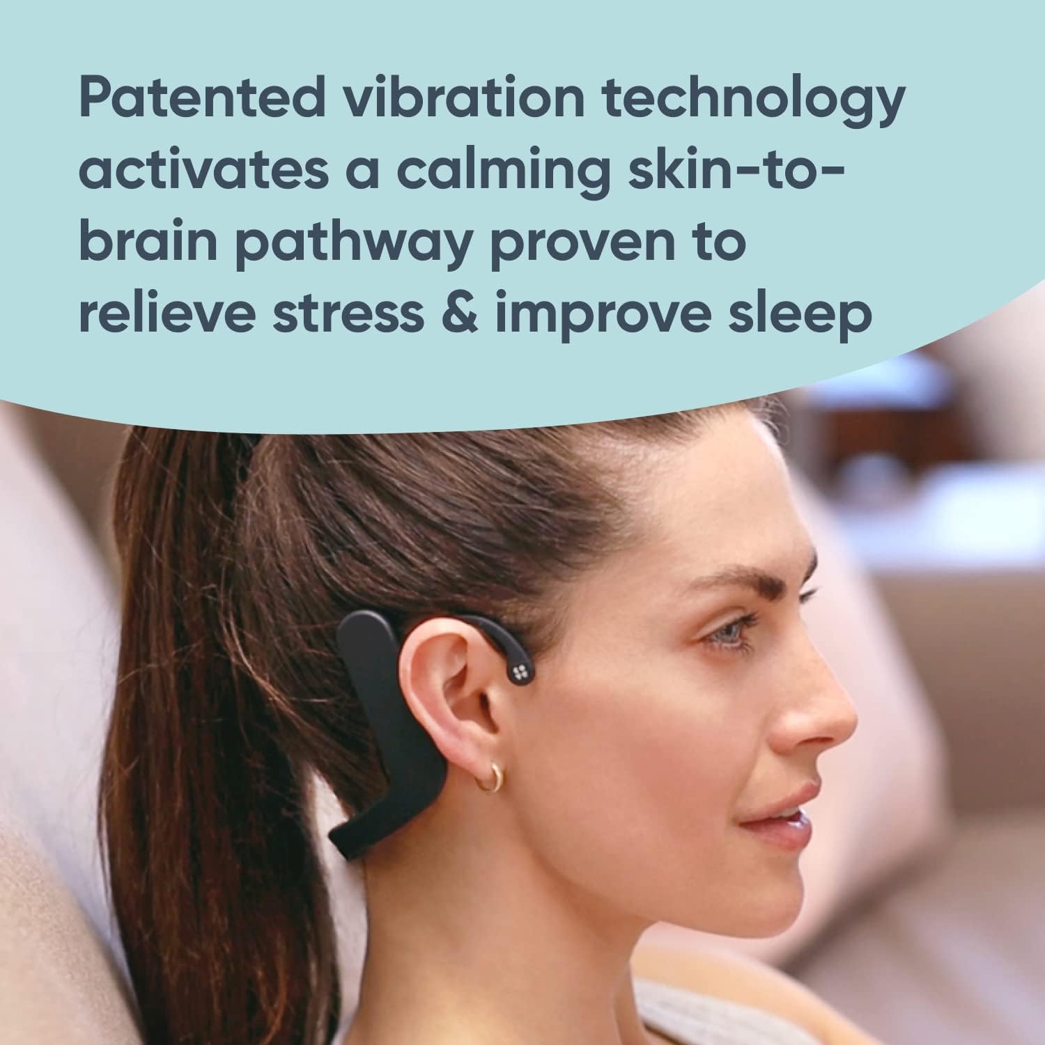 COVE - Wearable Device to Improve Sleep and Relieve Stress/Anxiousness�C with Free iOS & Android App to Track Progress. Results You can Feel