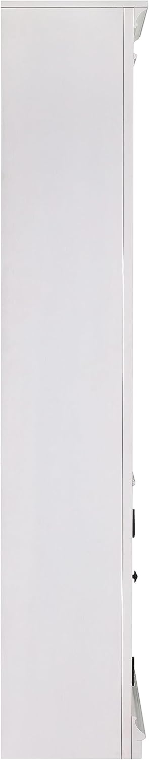 Tov Furniture Roanoke Transitional 78" Wood Bookcase in White Finish
