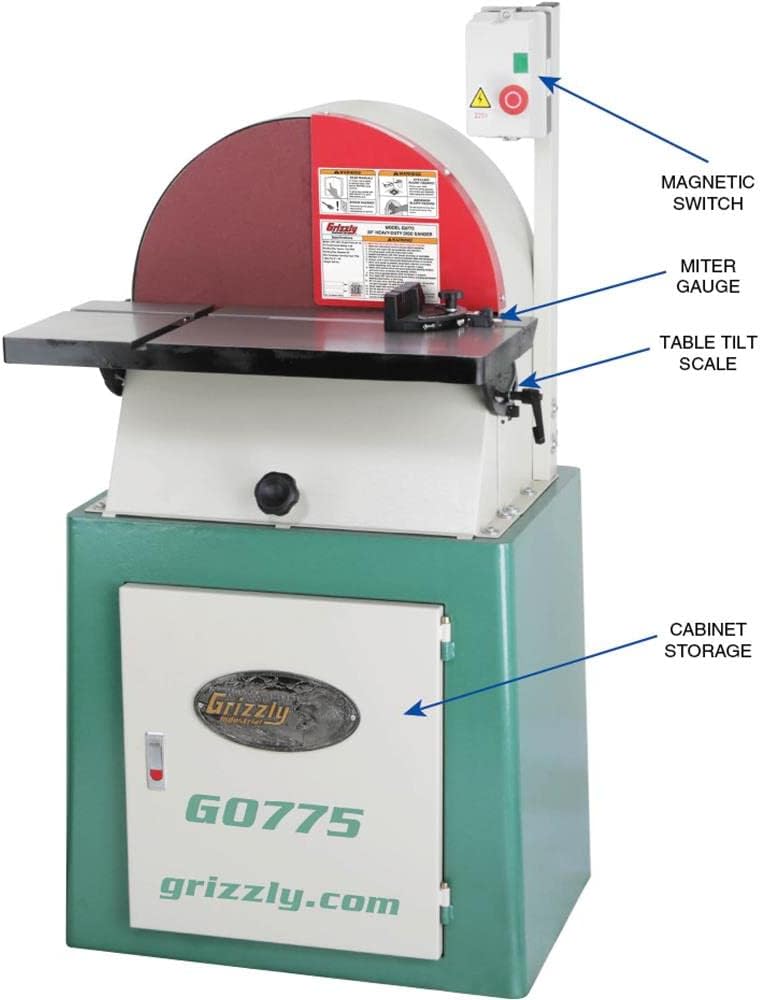 Grizzly Industrial G0775-20" Heavy-Duty Disc Sander