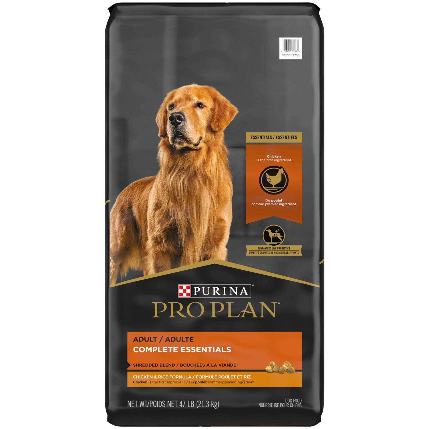 Purina Pro Plan Adult Shredded Blend Chicken &amp; Rice Dry Dog Food - Pet Supplies online store