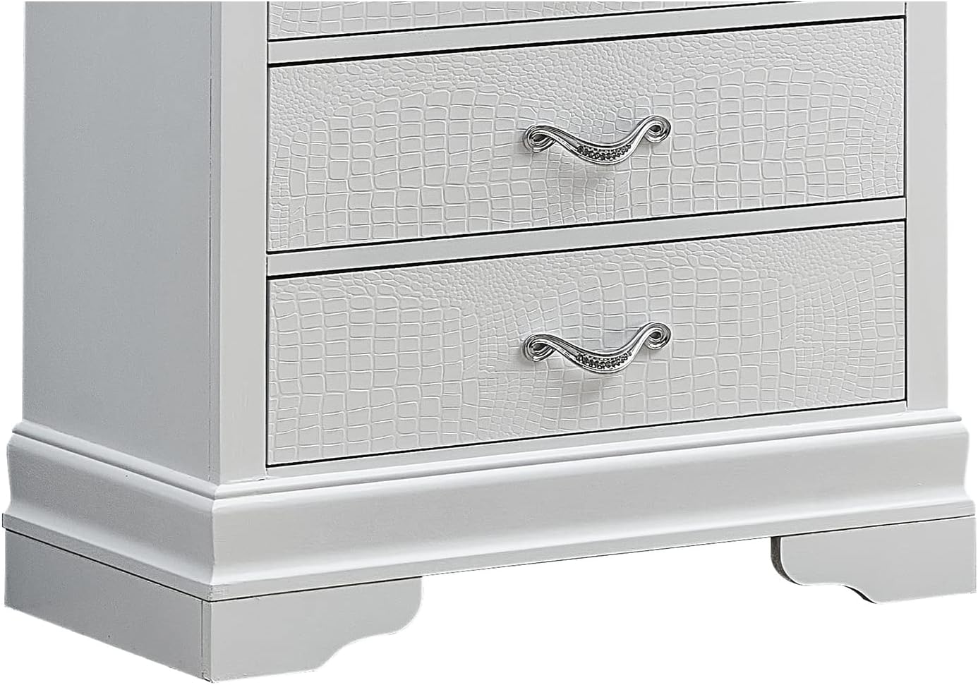 Glory Furniture Lorana 5 Drawer Chest in Pearl White