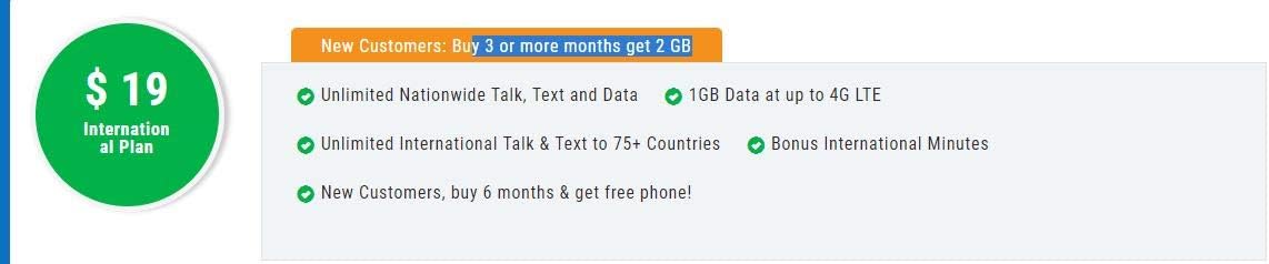 Lycamobile $19 Plan Sim Card Include 3 Month Service