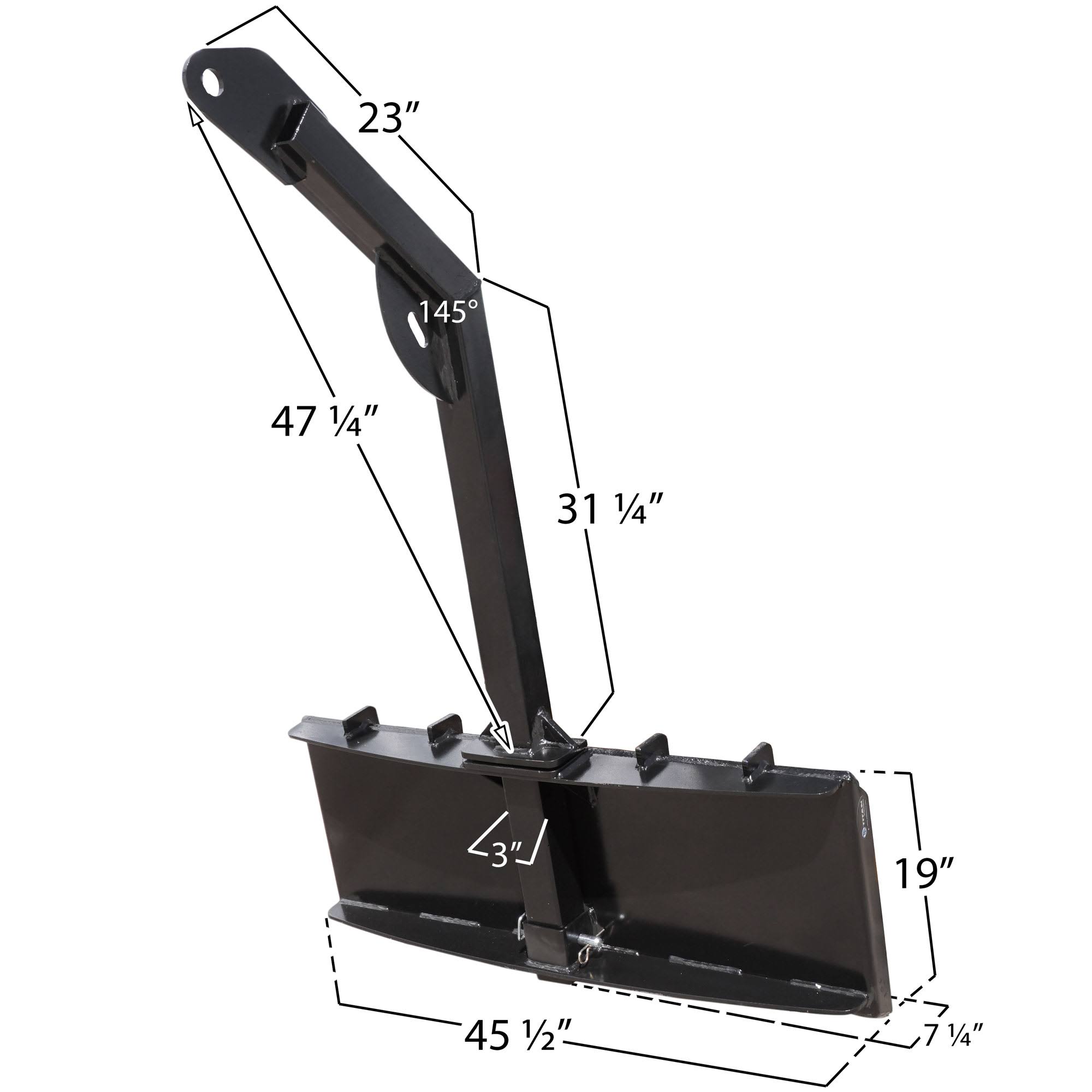 Titan Attachments Tree Boom Attachment 60x22 Bobcat Skid Steer Lift Pole Jib Hoist Crane 3500 lbs CA