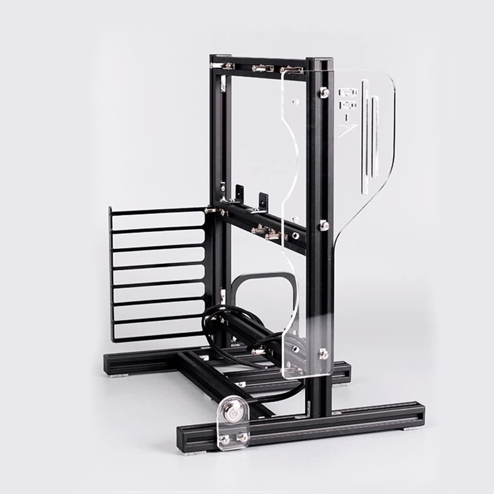 DIY Computer Motherboard Case Frame ATX M-ATX ITX Open Aluminum Chassis Vertical Overclocking Test Platform Chassis Overclocking Heat Dissipation(Black)