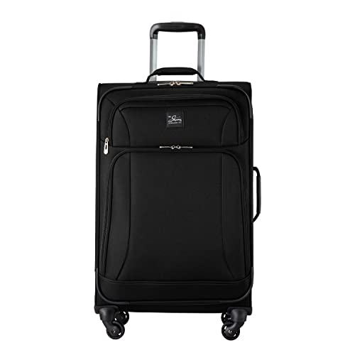 Skyway Epic Softside 4-Wheel Luggage Spinner Collection (Black, 2-Piece Set (20/24))