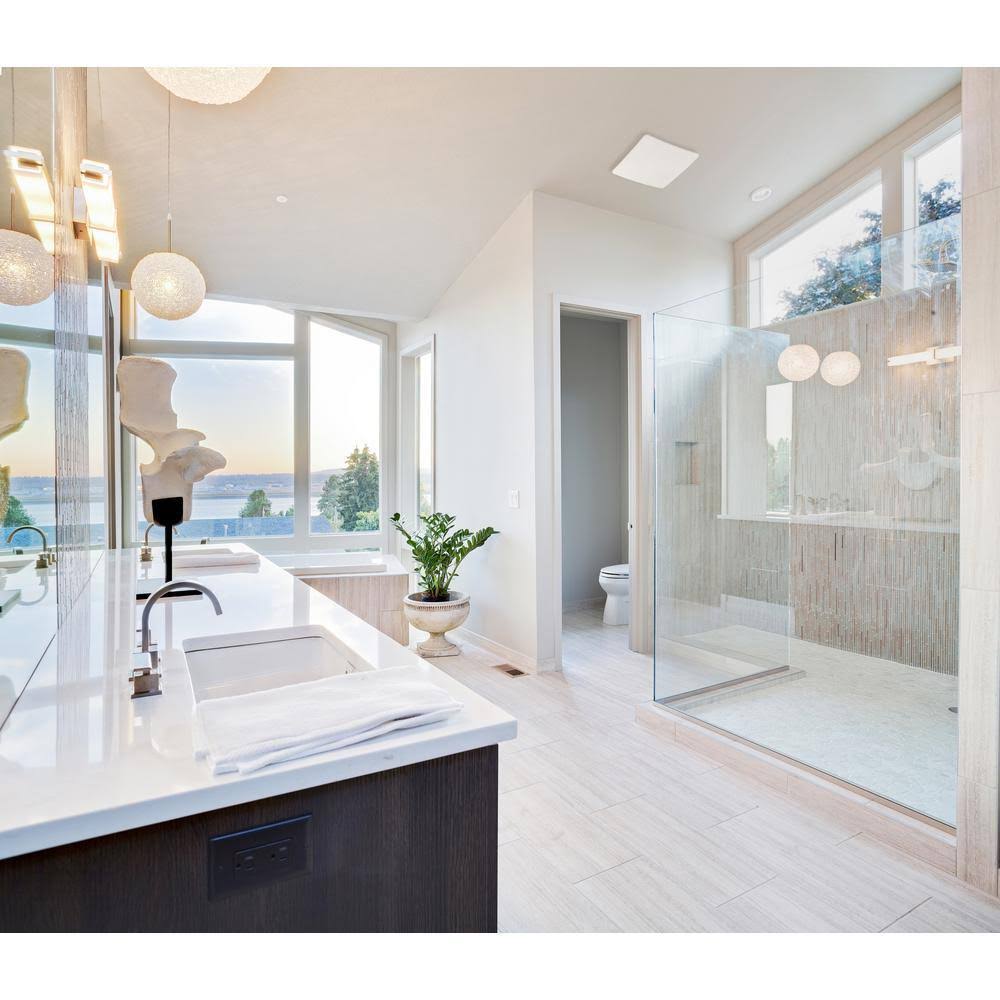 Revent 110 CFM Easy Installation Bathroom Exhaust Fan with Humidity Sensing