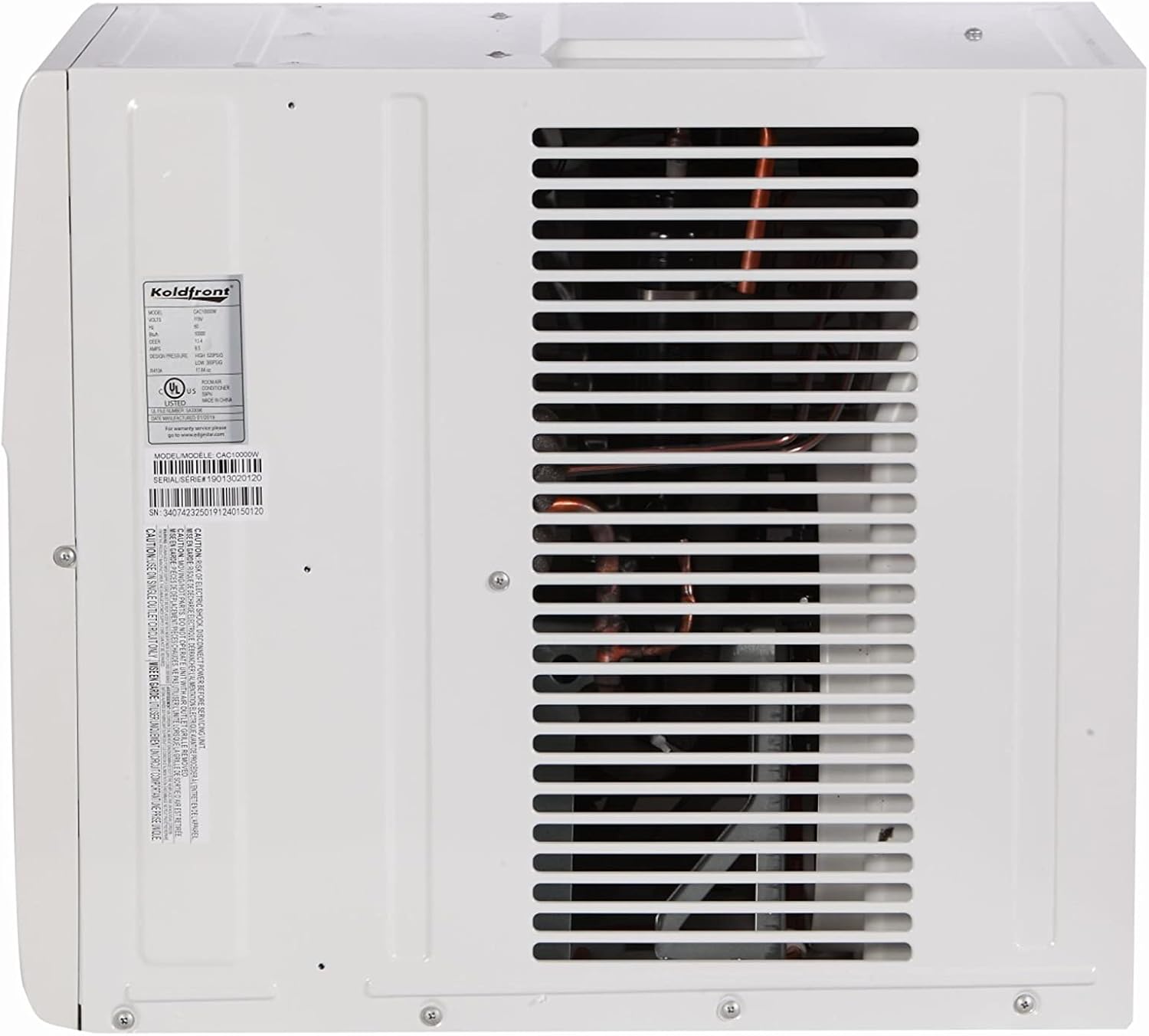 Koldfront CAC8000W 8000 BTU 115V Casement Air Conditioner with Dehumidifier and Remote Control