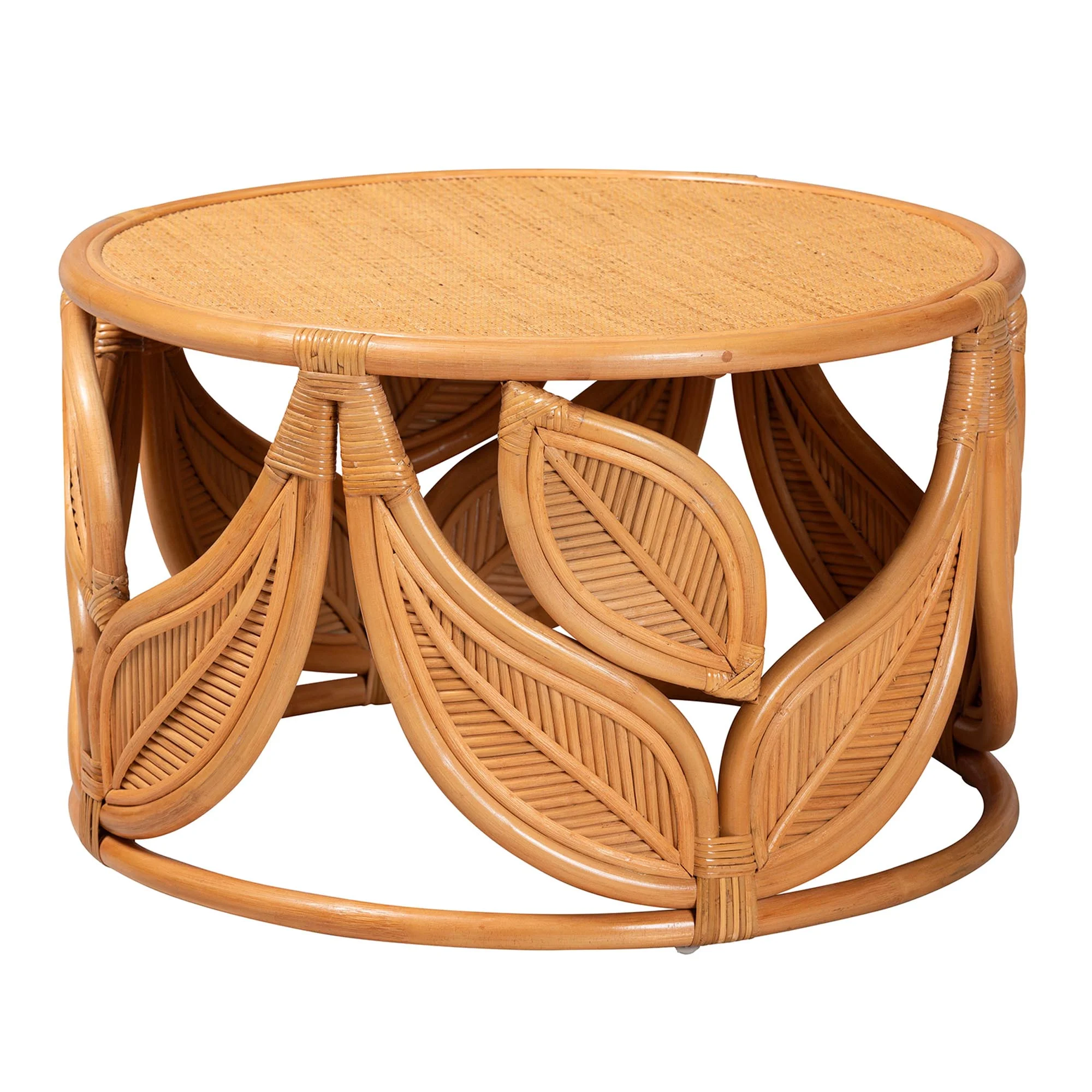 bali & pari Raflesia Boho Coffee Table, One Size, Light honey
