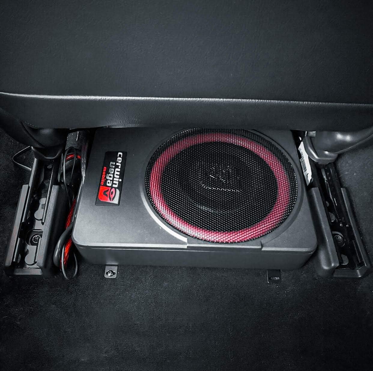 Cerwin Vega VPAS10V2 10" 550W Max / 200W RMS Low Profile Active Powered Subwoofer with Built in Amplifier Module for Working with All Vehicles