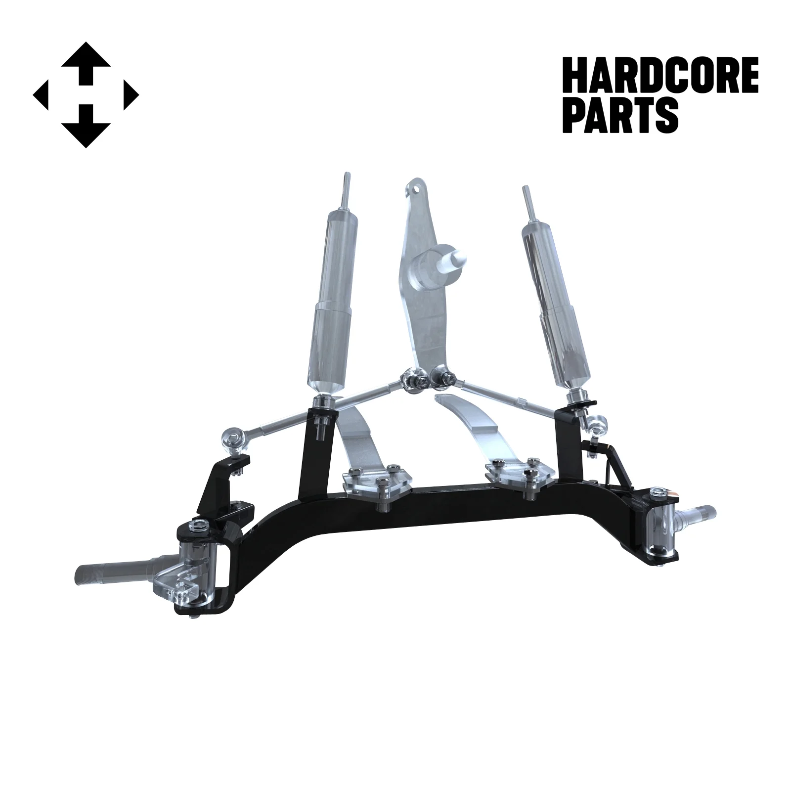Hardcore Parts 4" Drop Axle Lift Kit for EZGO TXT/PDS (1994.5-2001.5) Gas Golf Cart
