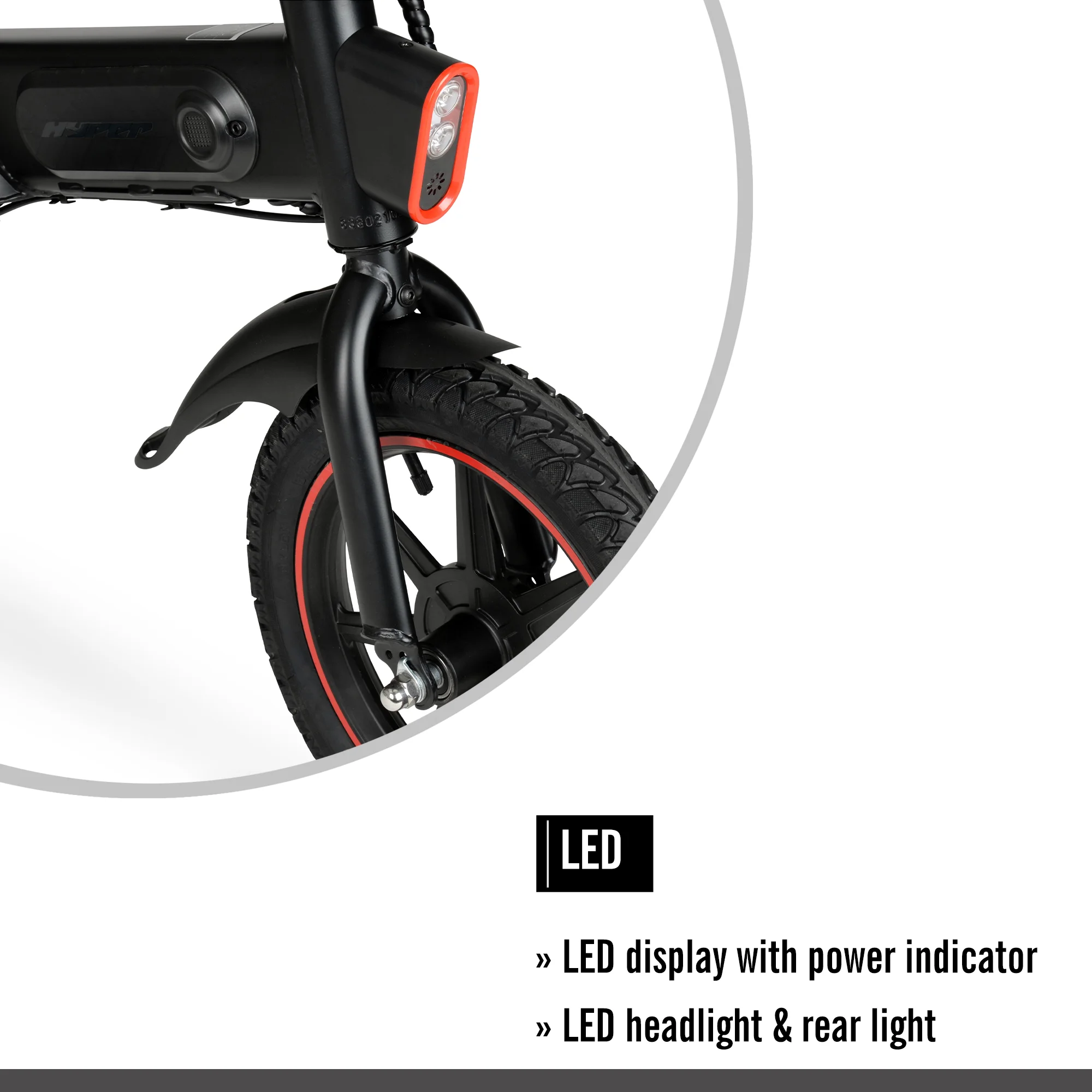 Hyper Bicycles 14" 36V Foldable Compact Electric Bike w/Throttle, 350W Motor, Recommended Ages 14 years and up