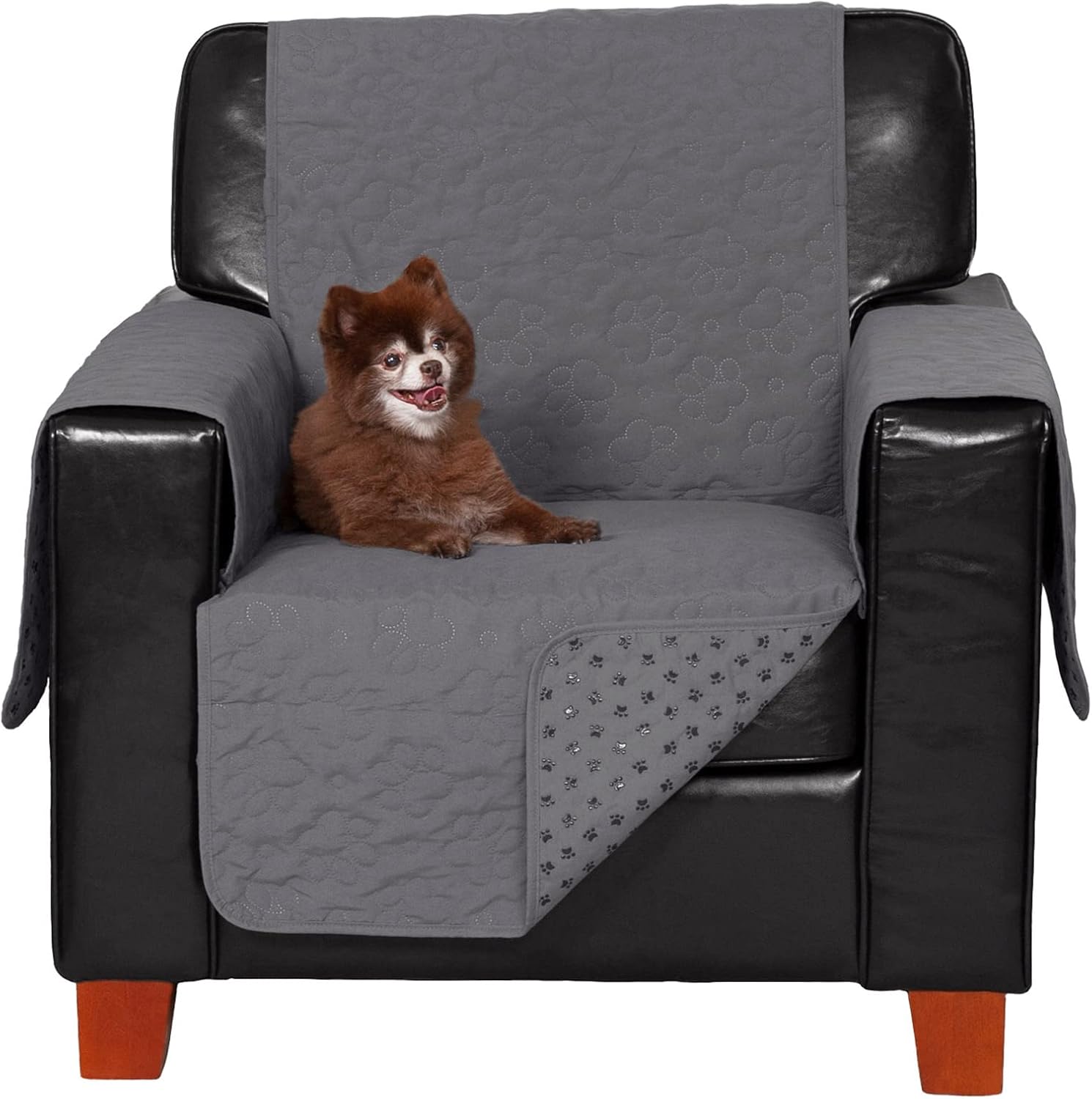 Furhaven Furniture Cover for Dogs and Cats - Water-Resistant Reversible Two-Tone Living Room Furniture Protector, Washable, Espresso and Clay, X-Large Sofa