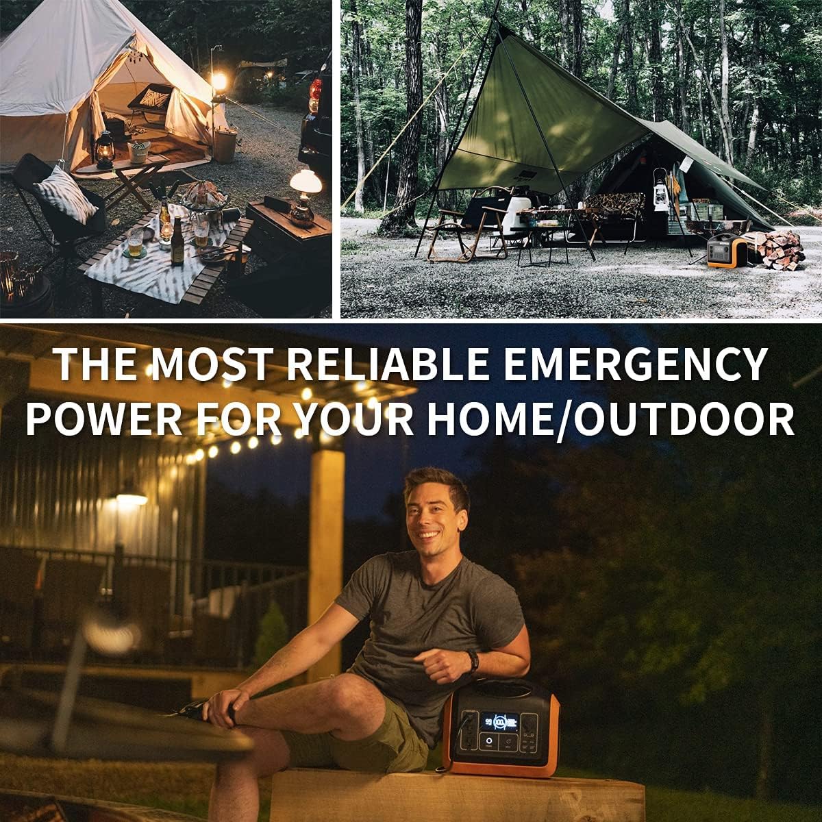Solar Generator with Panels Included, OUPES 1200W Portable Power Station with 200w Solar Panel, 992Wh Battery Station with 3 AC Outlets, 310,000mAh Lifepo4 Backup Power for Home Camping Outdoor RV/Van