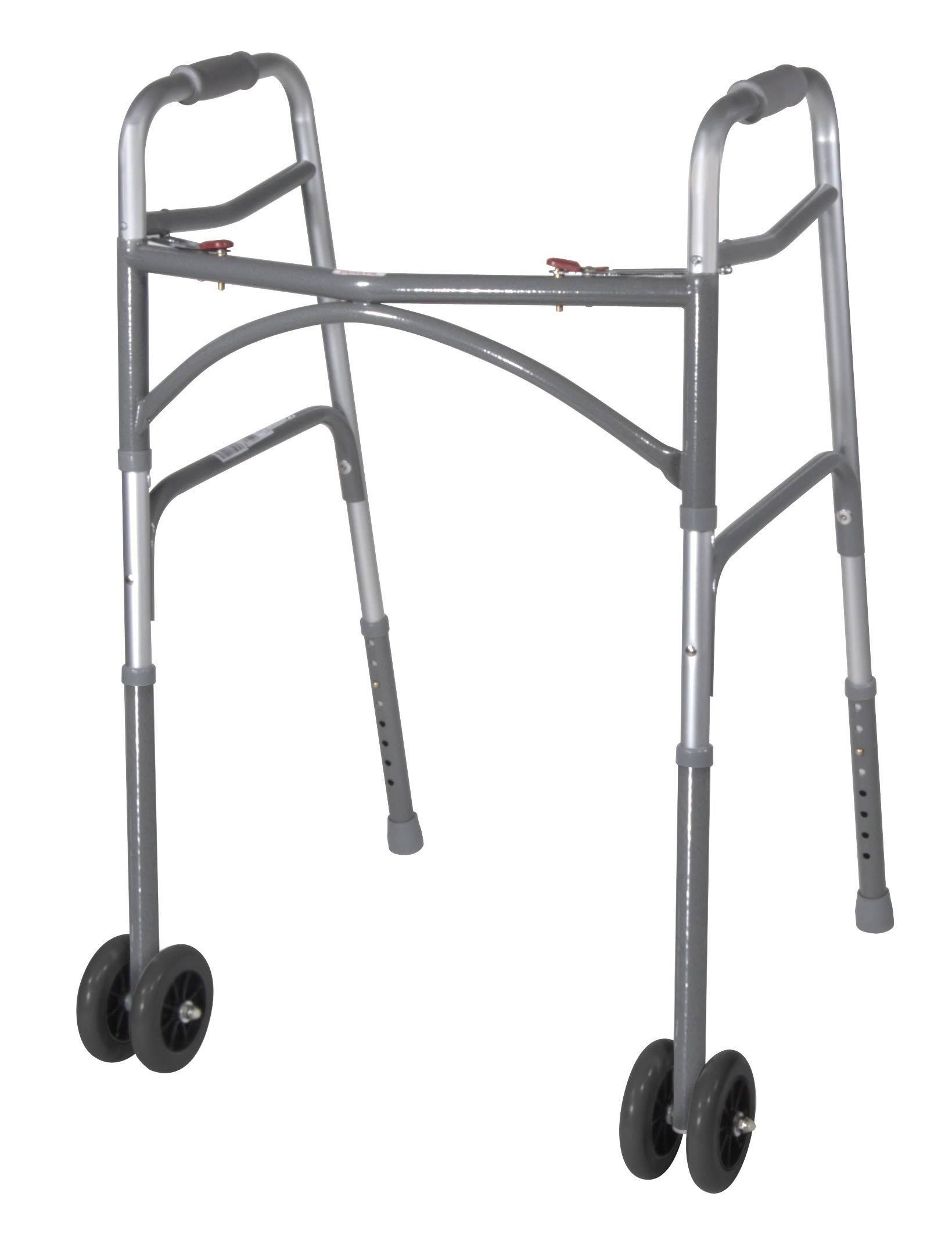 Drive Medical | Bariatric Aluminum Adult 2-Button Folding Walker
