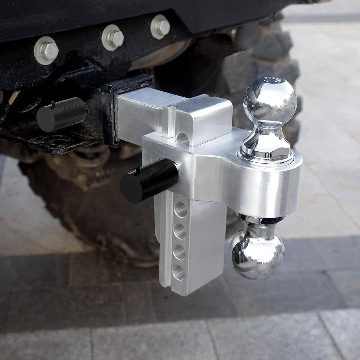 SZAUTO Adjustable Trailer Hitch Ball Mount w/Forged Aluminum Shank Fits 2.5-Inch Receiver, 2inch & 2-5/16inch Combo Tow Balls with Double Pins and Locks 2.5inch SHANK,6 Inch DROP
