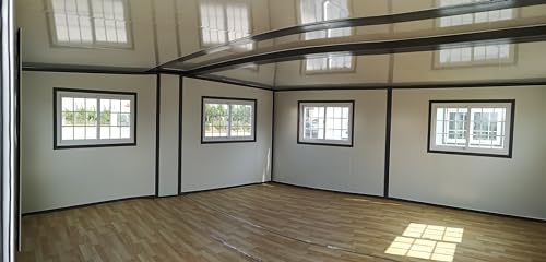 Portable Prefabricated tiny home 15x20ft, Mobile Expandable Plastic Prefab House for Hotel, Booth, Office, Guard House, Shop, Villa, Warehouse, Workshop