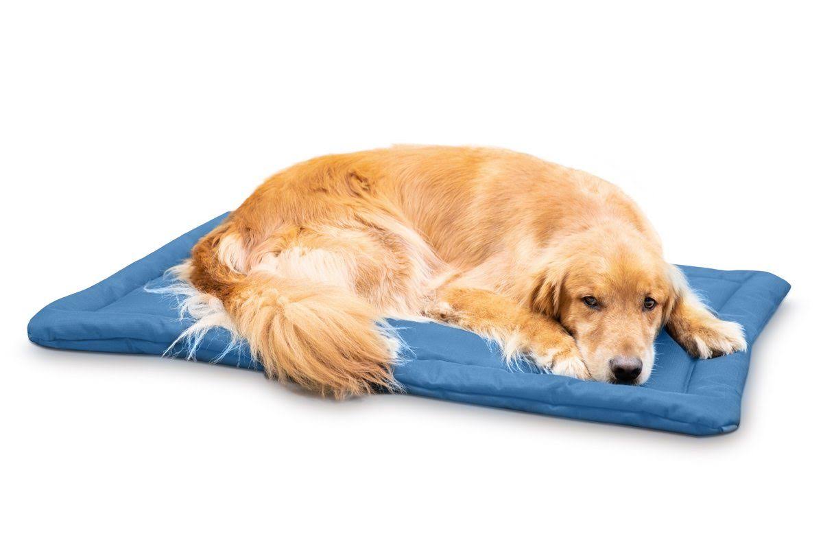 Tough Crate Pad | K9 Ballistics | Chew Resistant and More, Blue / X-Large (47x22x29x22)