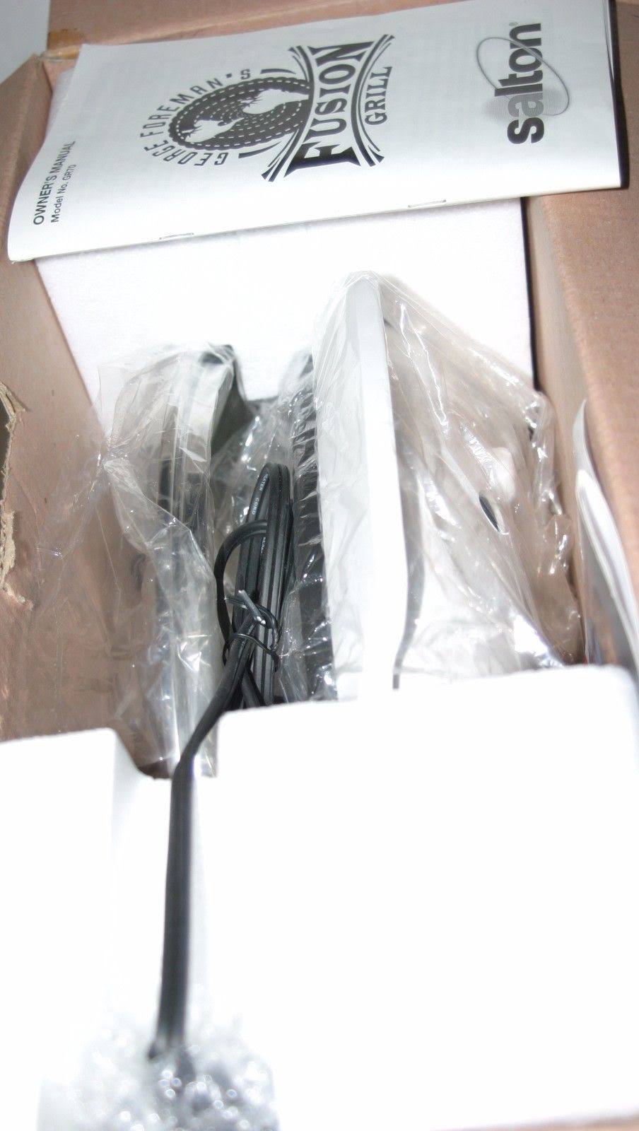 George Foreman Fusion Indoor Grill by Salton Counter Top Gr70 GR70WHT