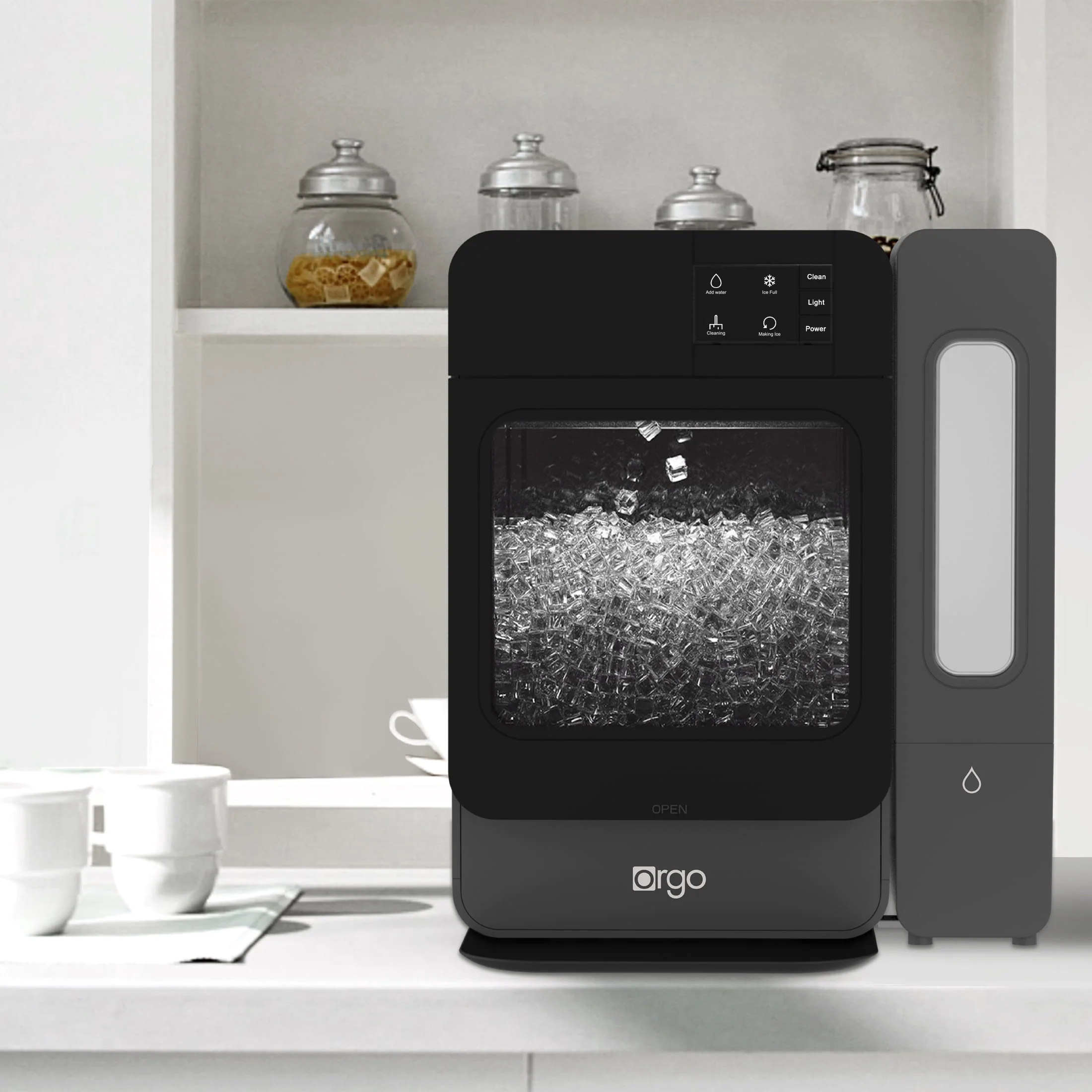 Orgo Products The Sonic Countertop Ice Maker, Nugget Ice Type, Blue