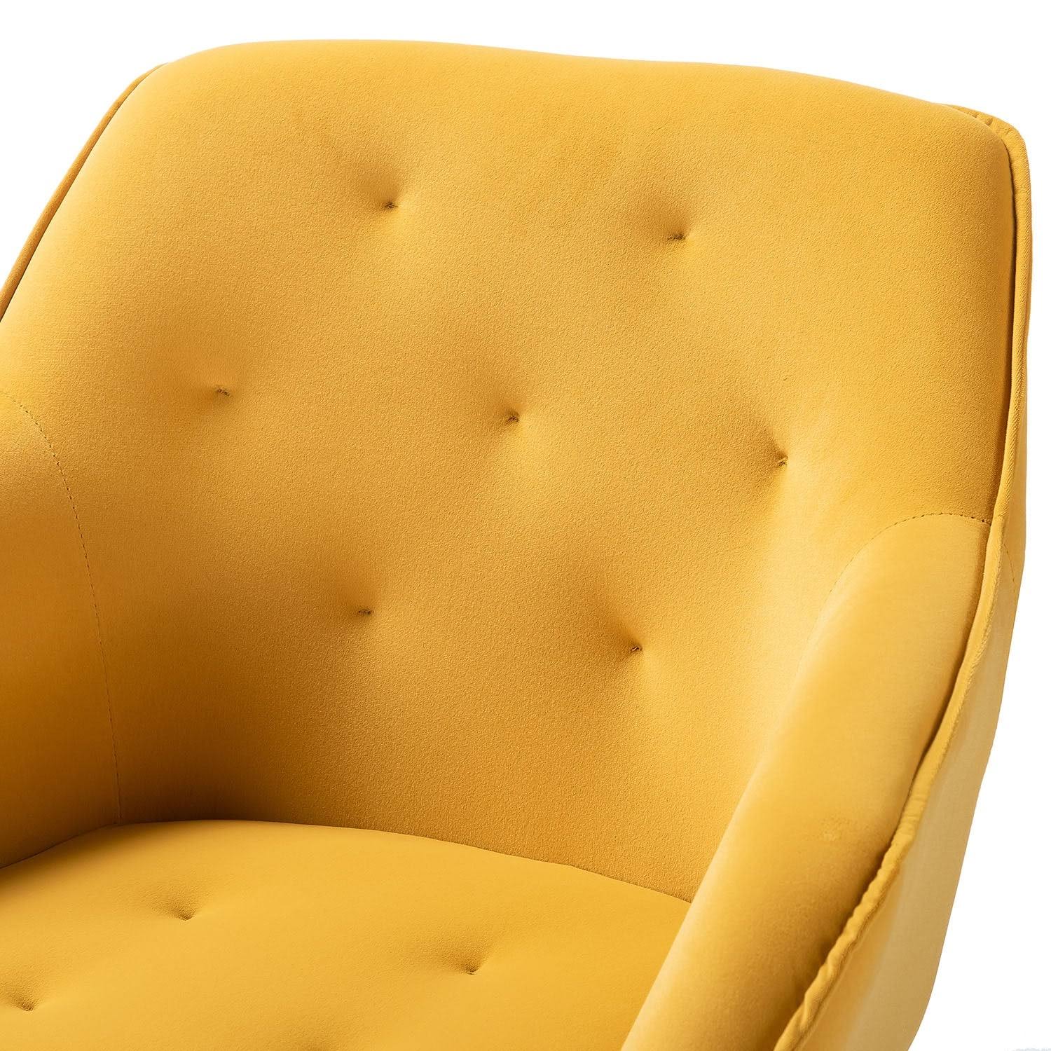 Galera Swivel Task Chair with Tufted Back - Black