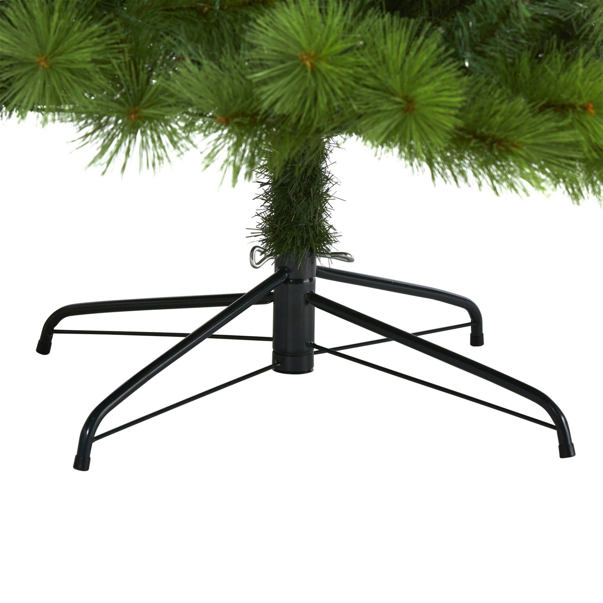 Nearly Natural Scotch Pine Artificial Christmas Tree with 600 Clear LED Lights - Green