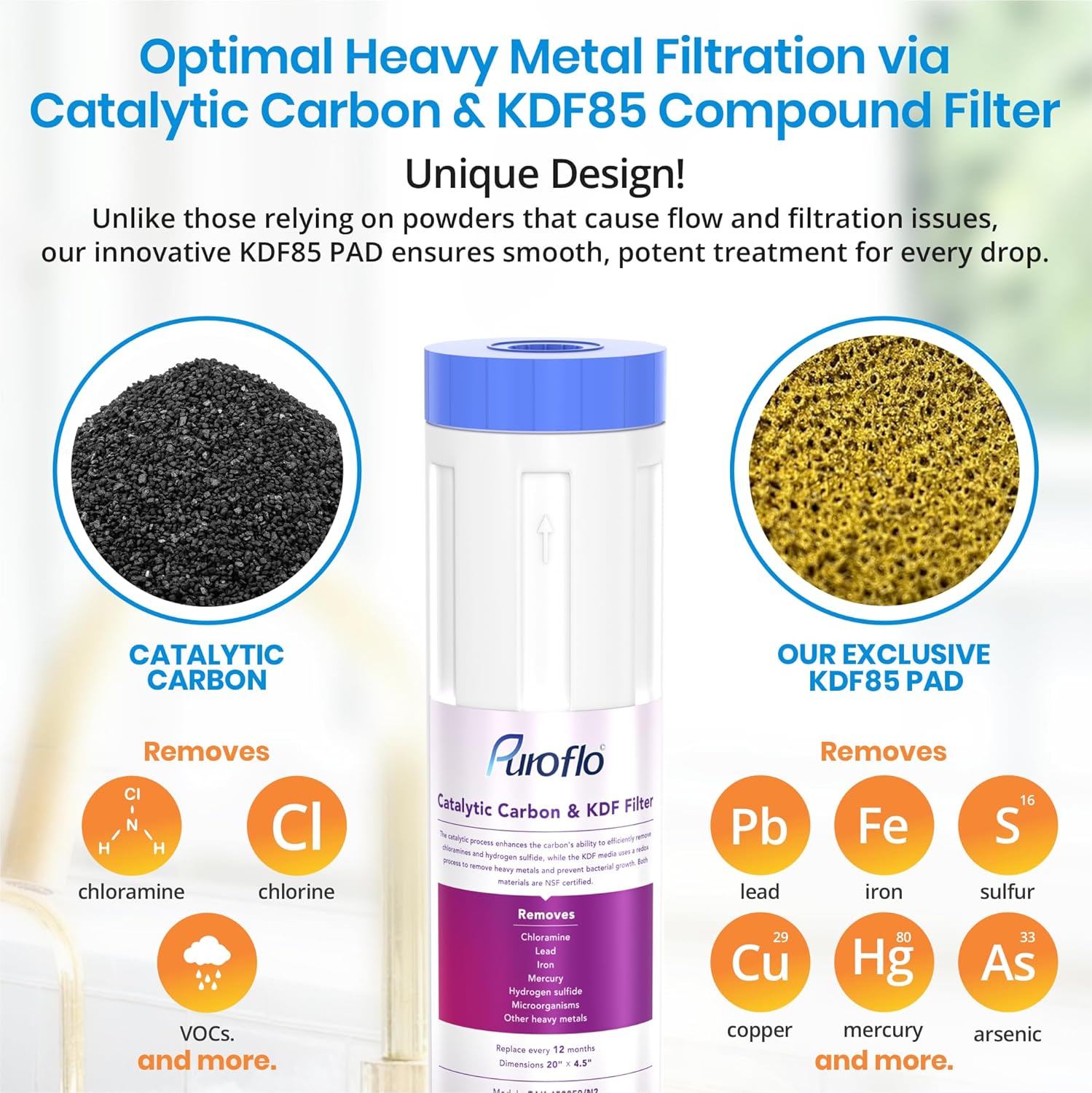 Heavy Metal Whole House Water Filter & ProQ Filter Set