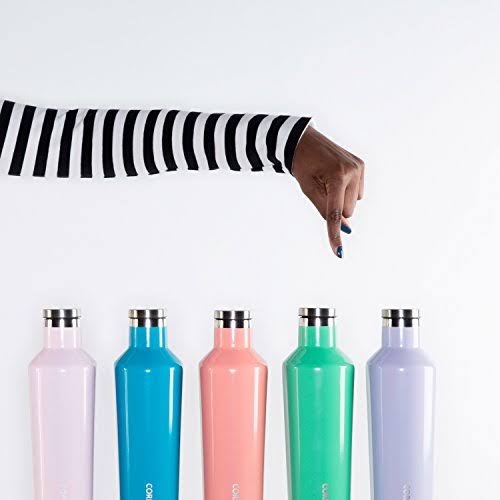 Corkcicle Canteen Classic Collection-Water Bottle u0026 Thermos-Triple Insulated Shatterproof Stainless Steel, 25 oz, Gloss Rose