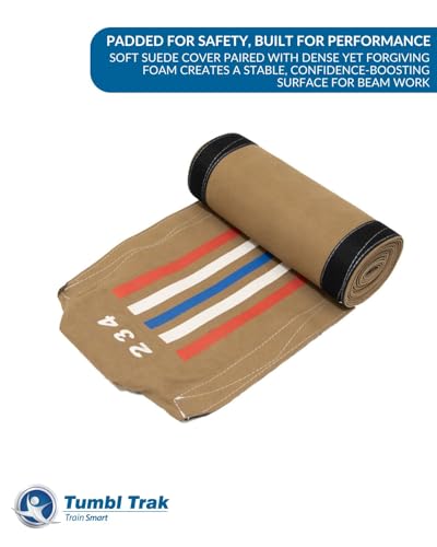 Tumbl Trak 8 Ft Laser Balance Beam with Solid Wood Core Gymnastics Low Balance Training Beam