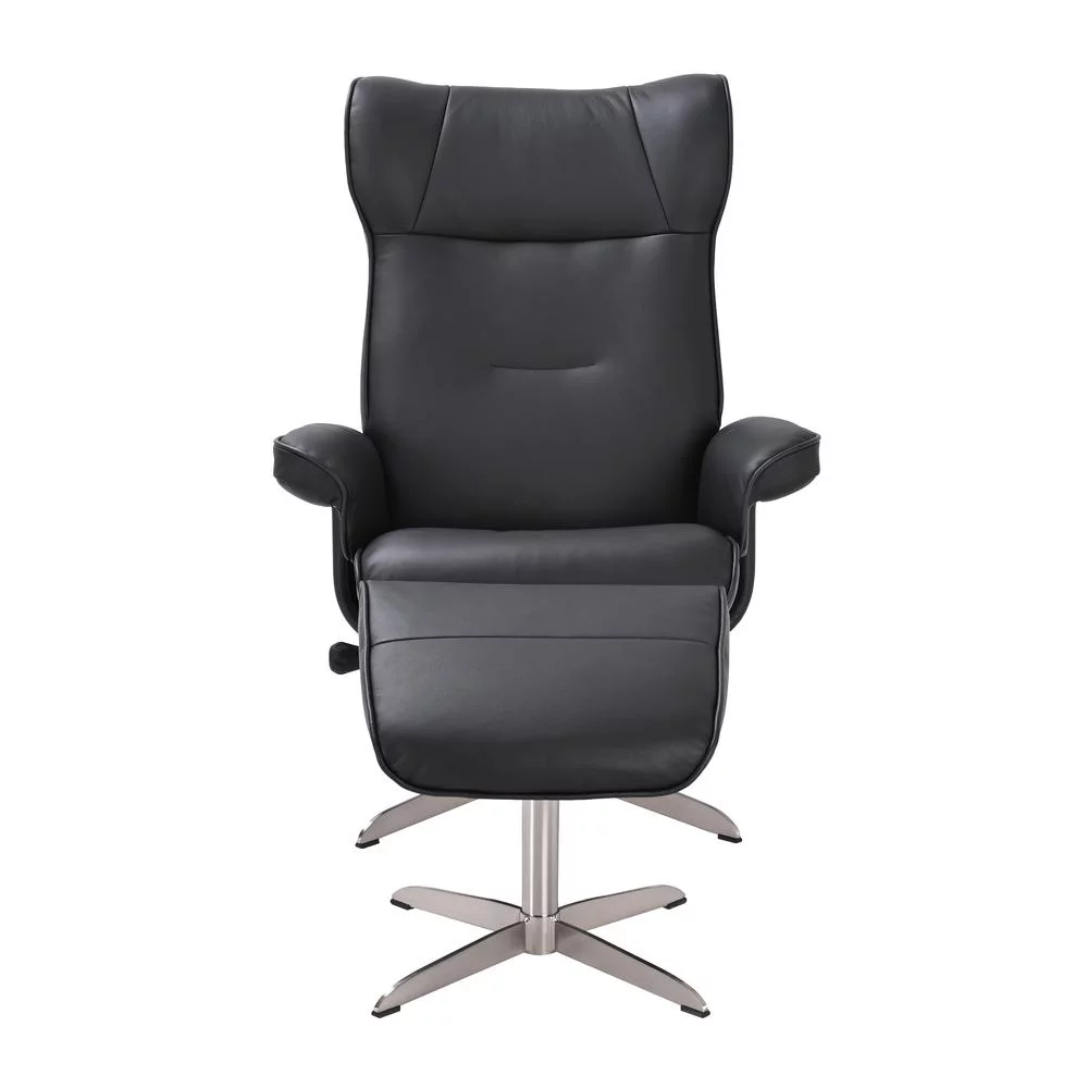 Scandinavian / European-styled recliner & ottoman