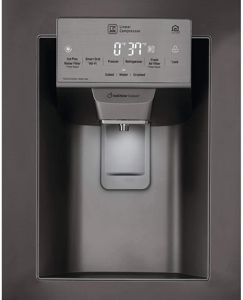LG LMXS28626D 28 cu.ft. 4-Door French Door Refrigerator - Black Stainless Steel