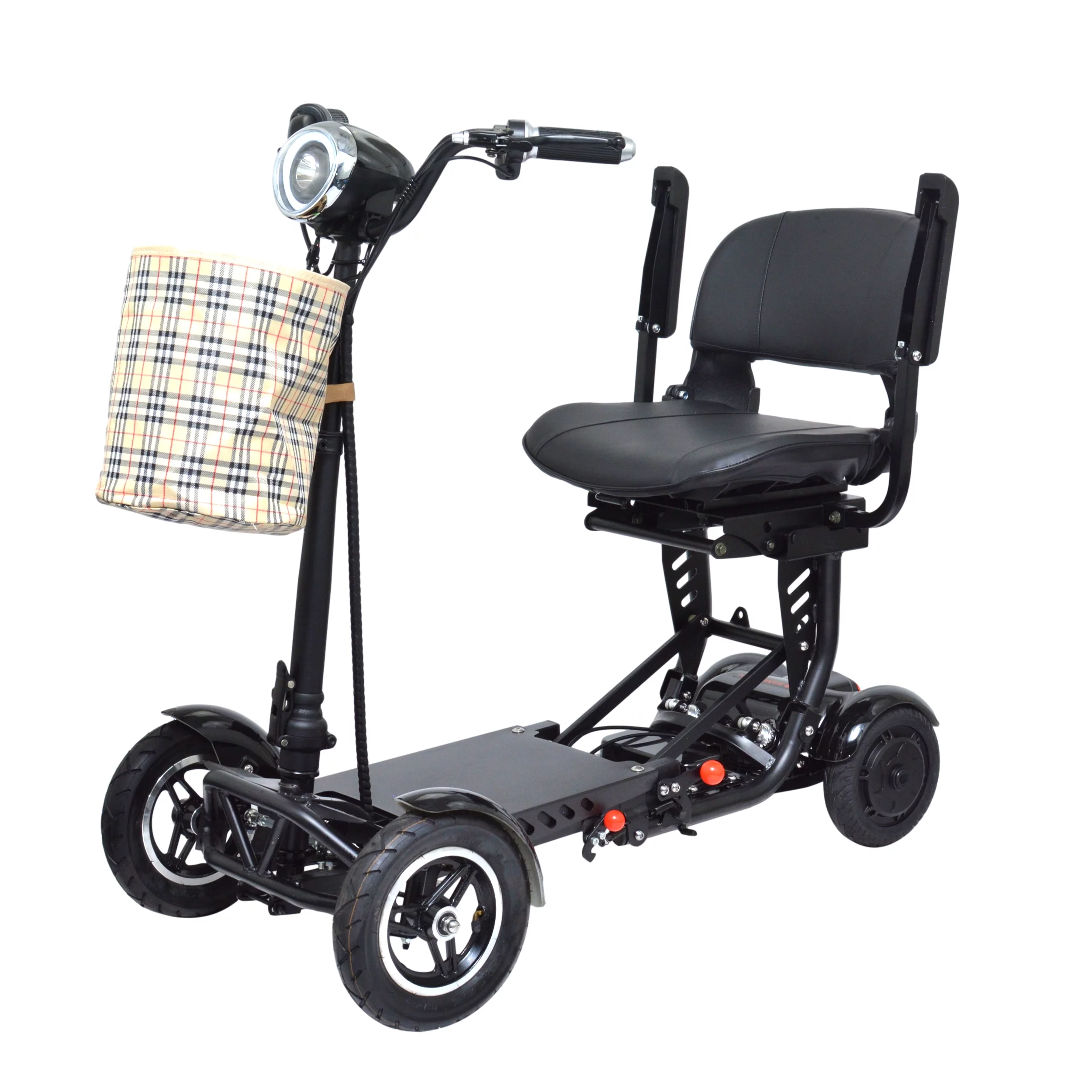 Bangeran Electric Mobility Scooter, 4 Wheel Foldable Portable, Up to 12 Miles - Blue